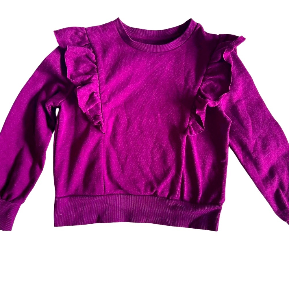 NWOT THEREABOUTS Soft Ruffle Deatiled Sweater Cuffed Hem and Sleeves Girls XL